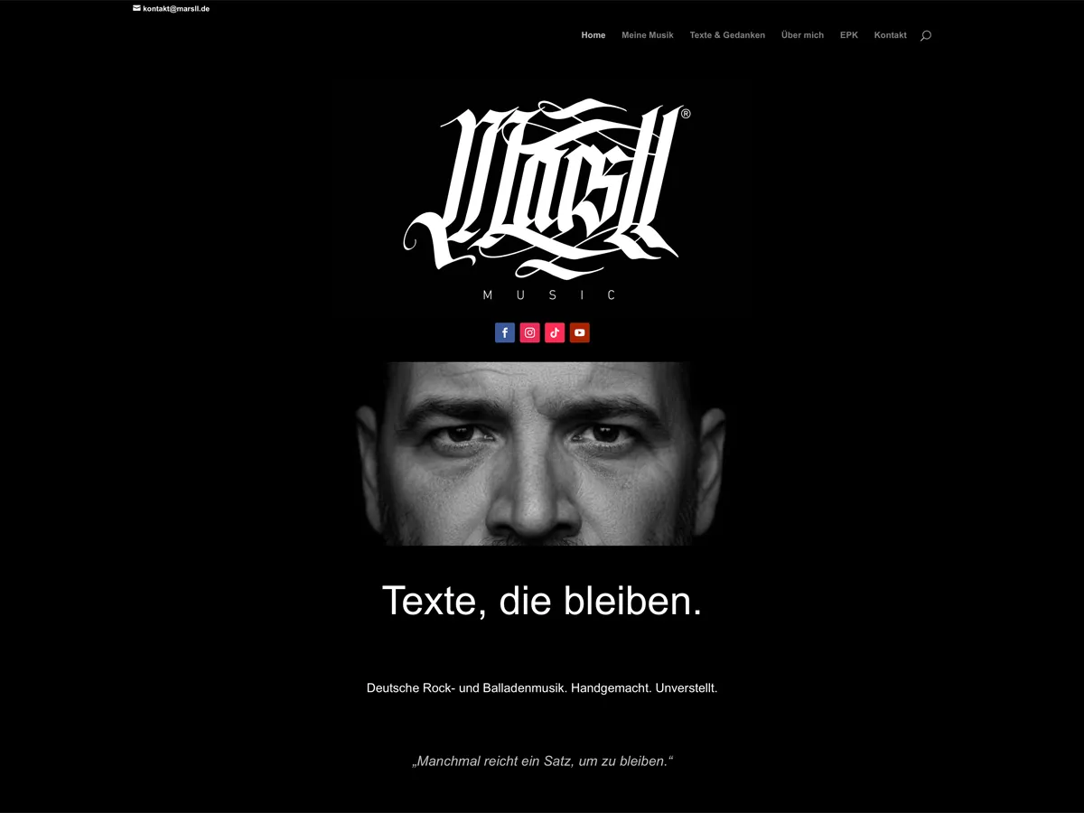 Marsll Musiker Künstlerwebsite Vorschau