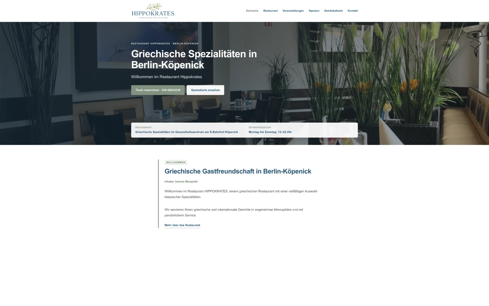 Website Hippokrates Berlin