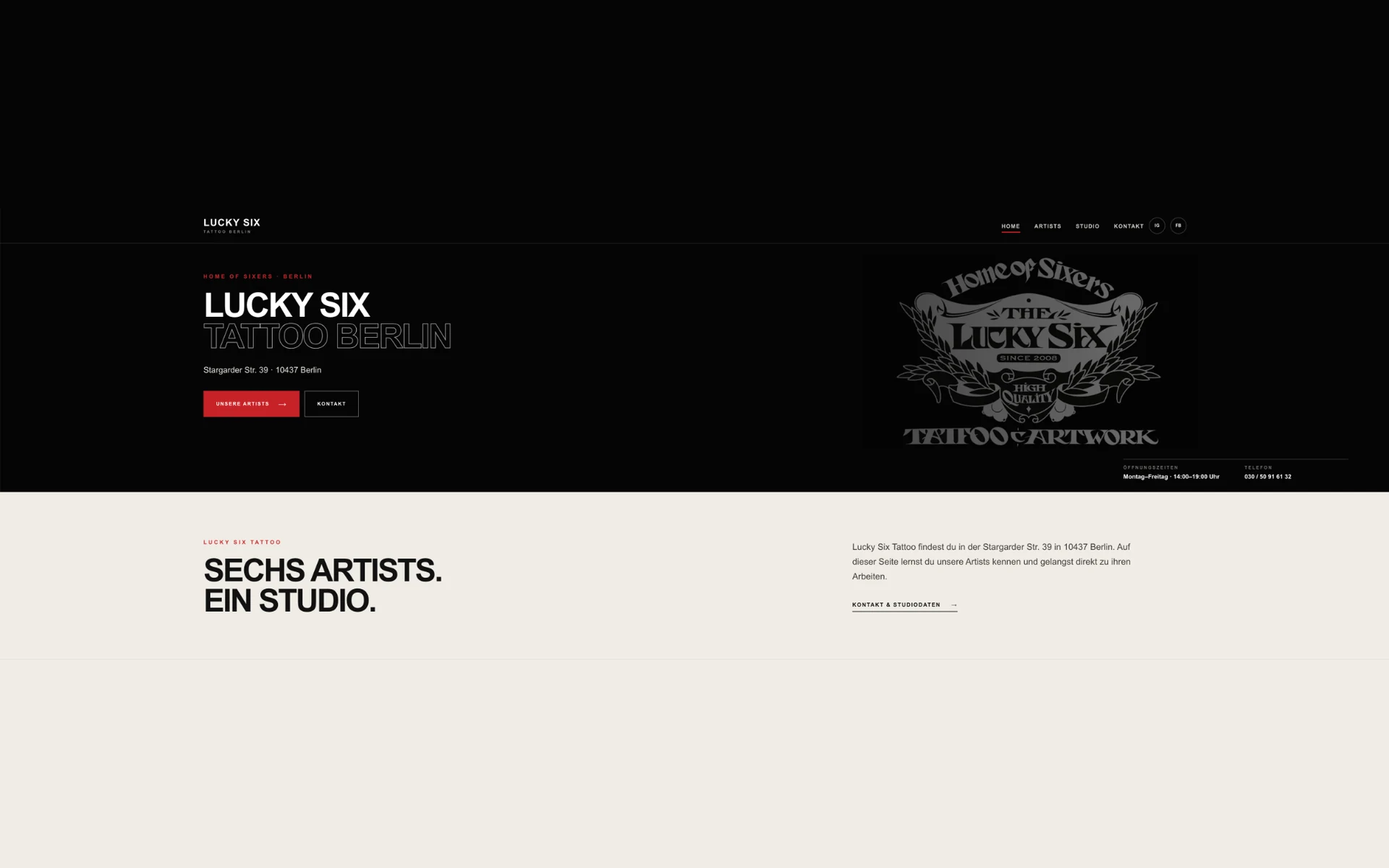 Website Lucky Six Tattoo