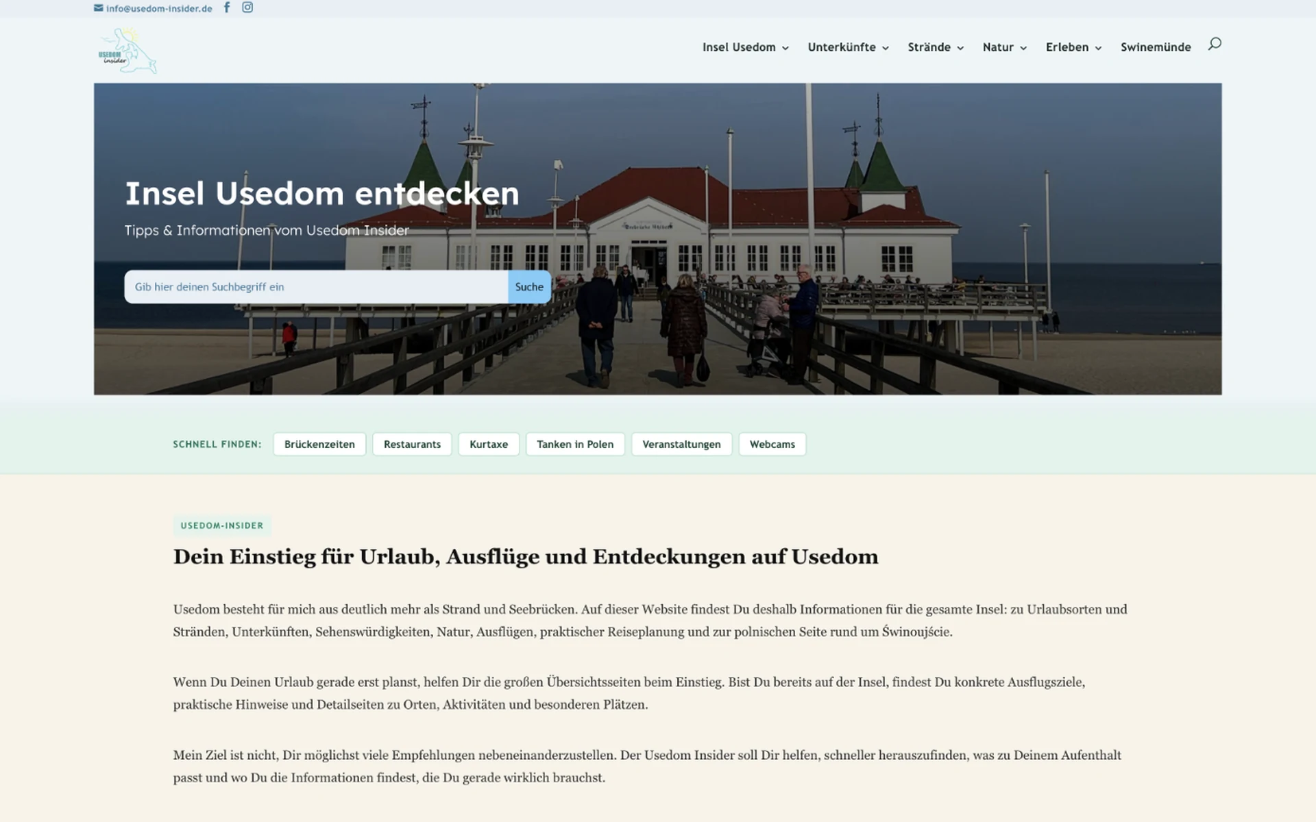 Website Usedom Insider